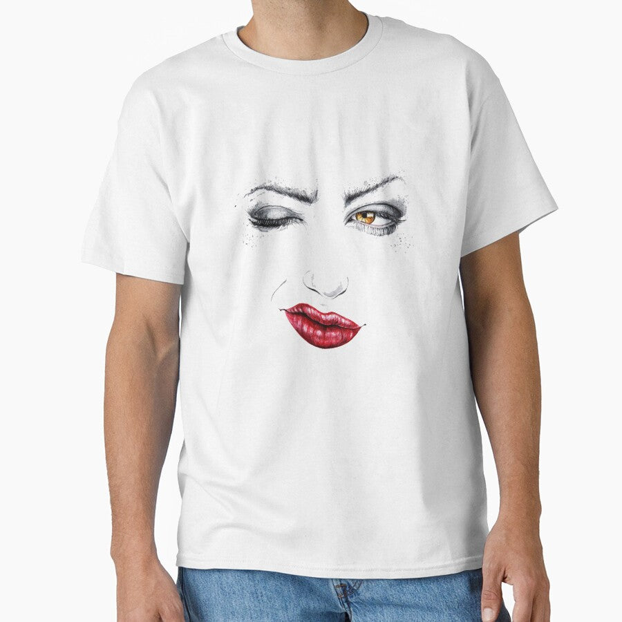 Hey Good Looking - Minimalist Feminine Line Art Drawing by 4wordsmovement
