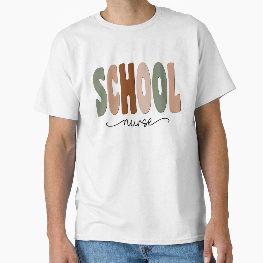 School Nurse Boho Retro Script Design by mysticblvd
