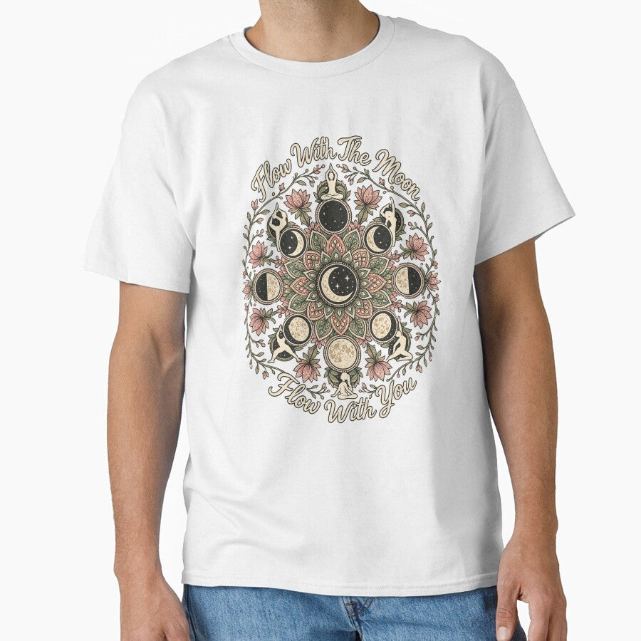 Cosmic Yoga Galaxy Mandala Moon Phase by VisualArtsOasis