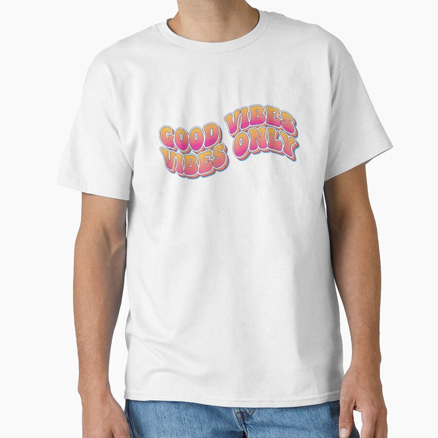 Good Vibes Only Retro Groovy Typography by anandsiva2703