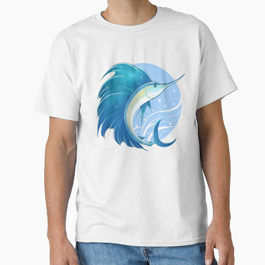 Magical Blue Galaxy Sailfish Ocean Art by RamneekFraty