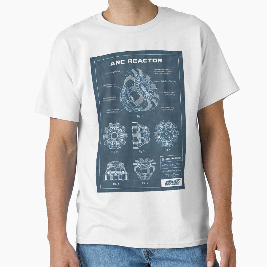 Arc Reactor Blueprint Poster Inspired Sci-Fi Energy Core Wall Art | Futuristic Tech Schematic Print by Dyan4