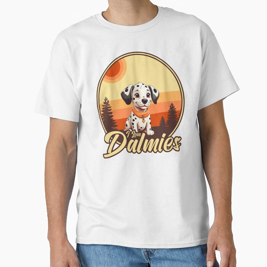 I Love Dalmatians - Vintage Sunset Design - Dalmatian Lover by brindled
