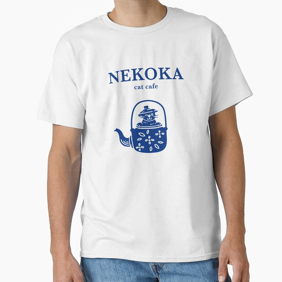 Neroka Cat Cafe Cats In Tea Pot Retro by activlifewear