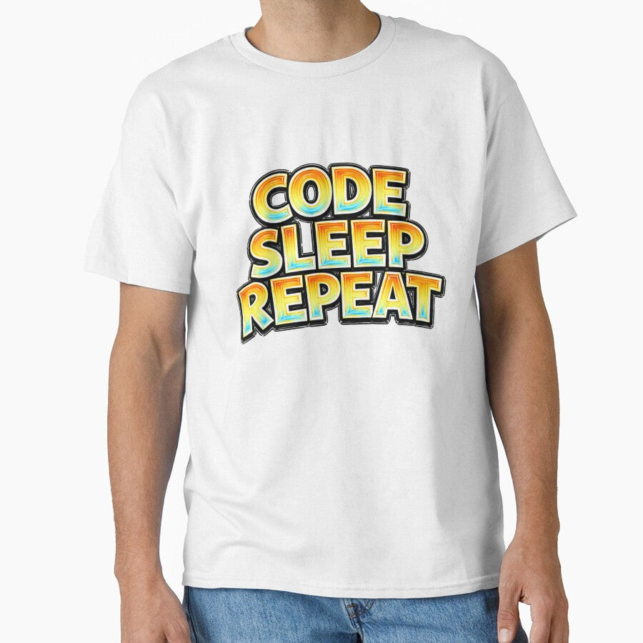CODE SLEEP REPEAT – hand drawn childlike typography by Mac Sketches