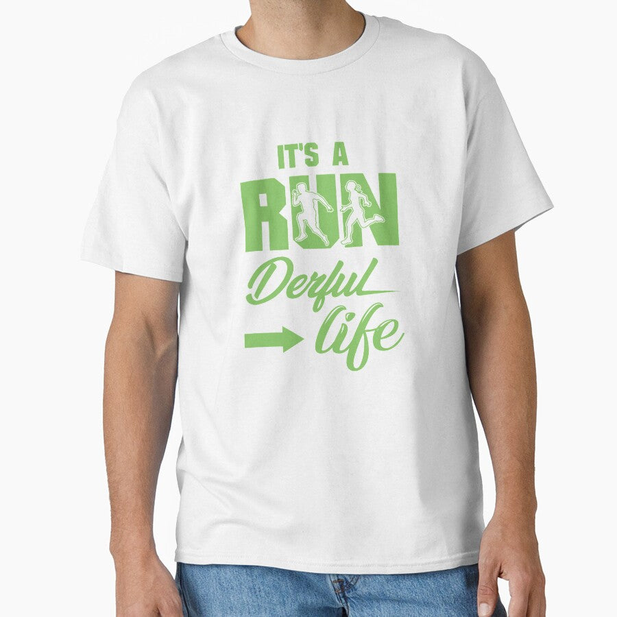 It's A Run Derful Life - Running Quotes - Green, Black, White - Marathoner Gift, Runner's Gift, Running Gift by RaceRunnerz-