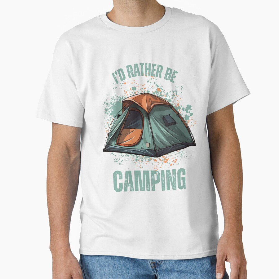 I'd Rather be Camping (Blue/Brown) by BLTeesNmore