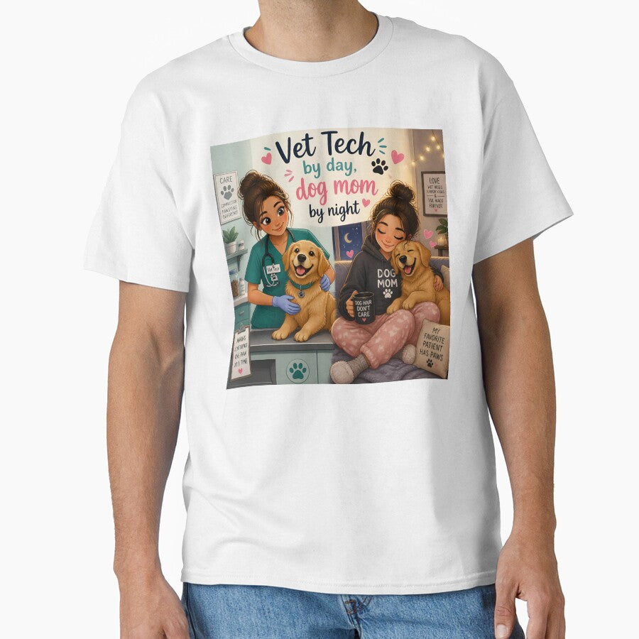 Vet Tech by Day Dog Mom by Night — Funny Vet Tech Dog Mom Gift Shirt by DoggyDayLove