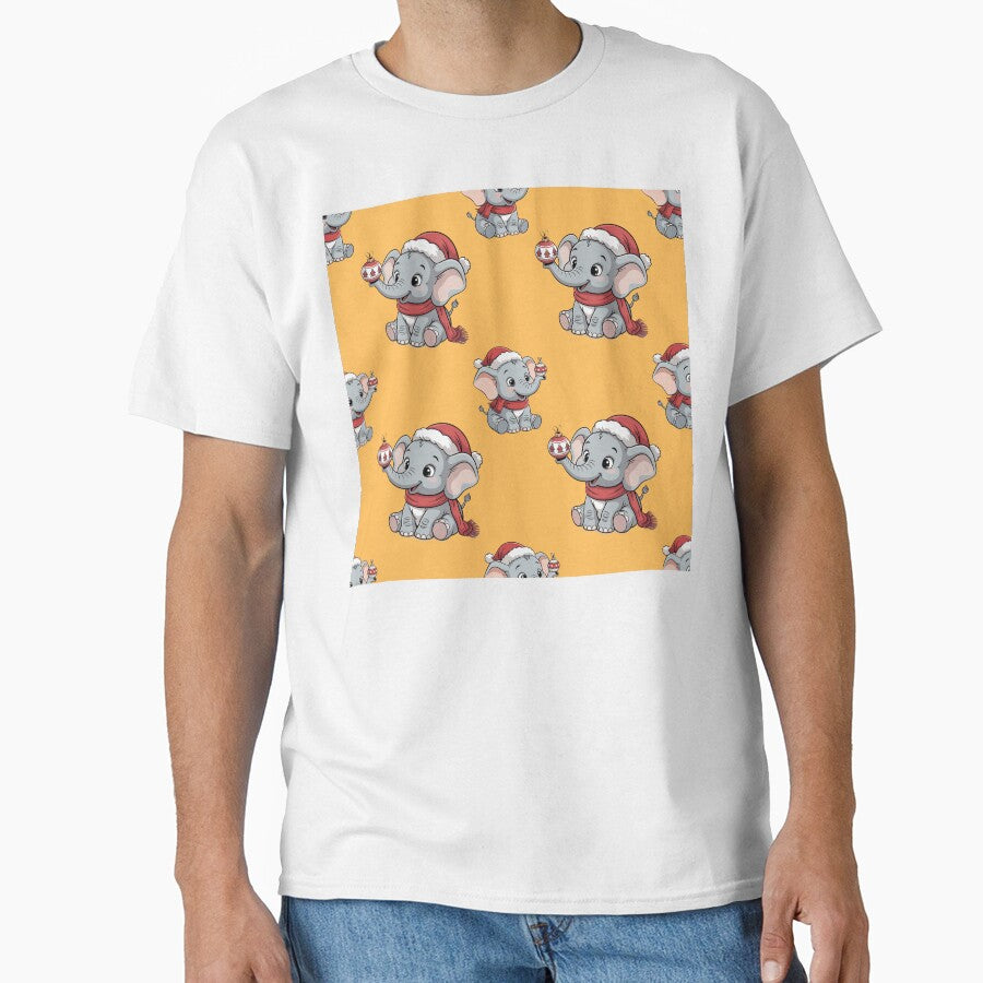 Holiday Elephant with Ornament Seamless Design by Grang Art Artistic Designs