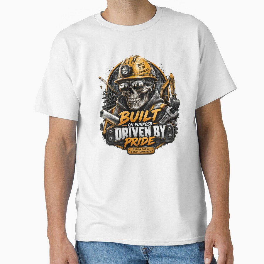 Skull Hardhat Built On Purpose Driven By Pride Construction. by HorrorInkStudio