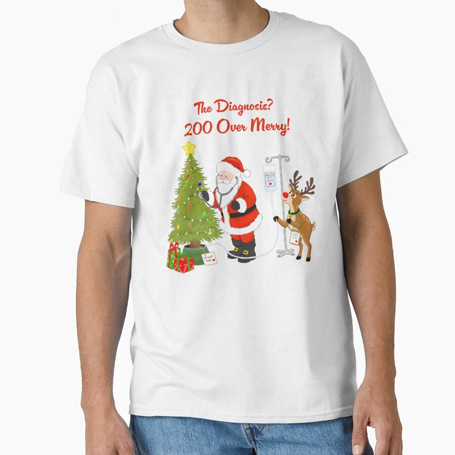 Funny Doctor Santa Christmas Tree Checkup by daphsam