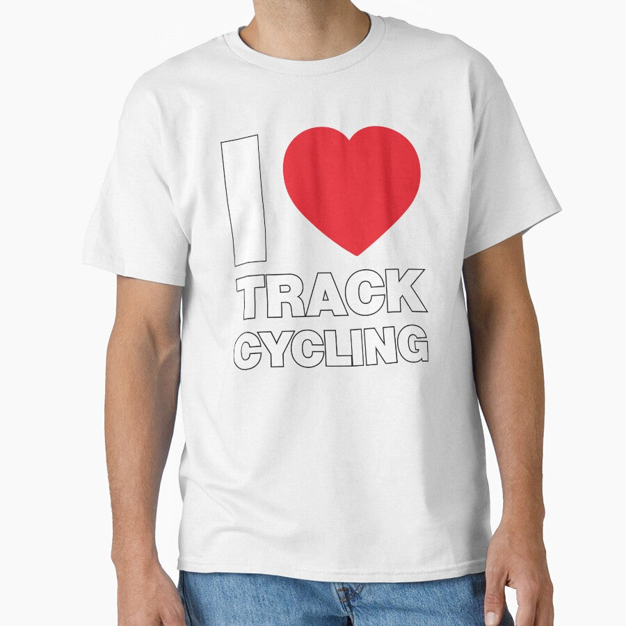 I Love Track Cycling Red Heart by Thestarrysky