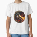dragons breathing fire with gilded ornaments in a circle by Expressions-Sel