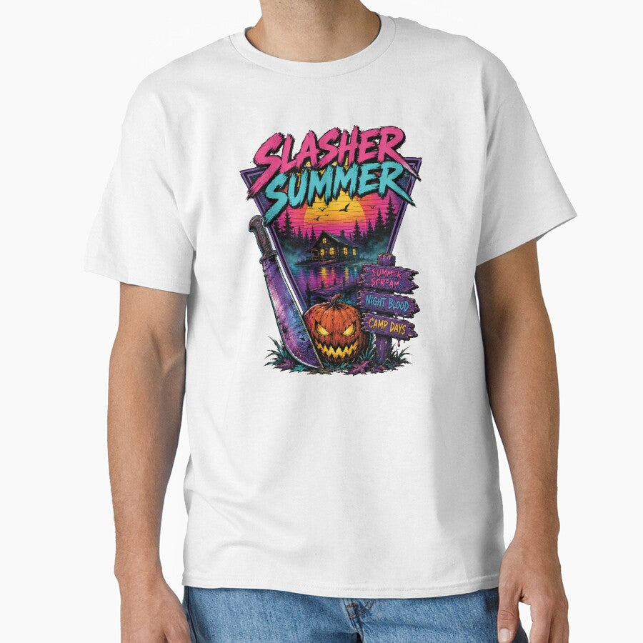 Vintage Summerween Slasher Summer Spooky Camp Halloween by SanipepaVase