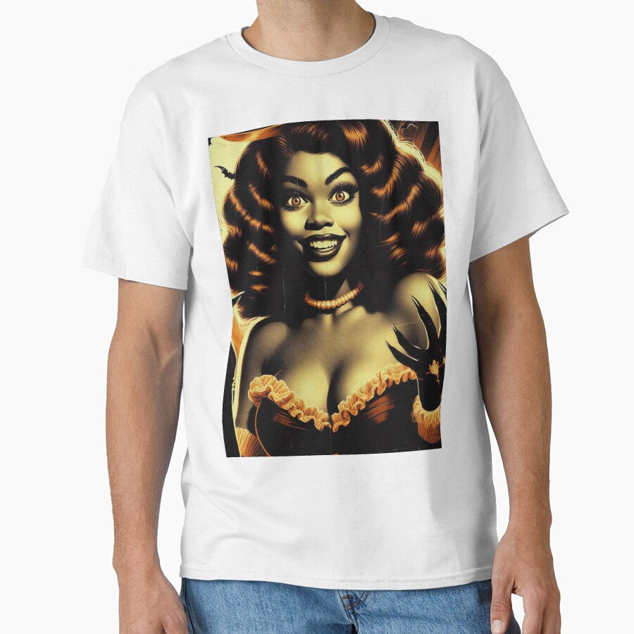 Retro Halloween Woman by PulpVintage