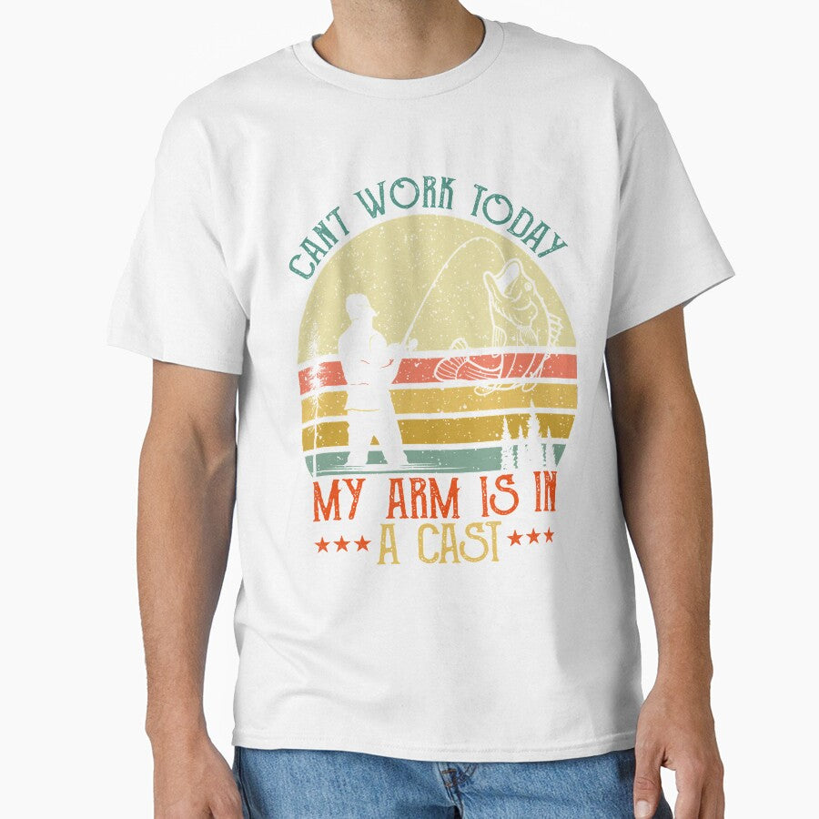 Vintage Funny Fishing - Can't Work Today My Arm Is In A Cast by Brigitte98