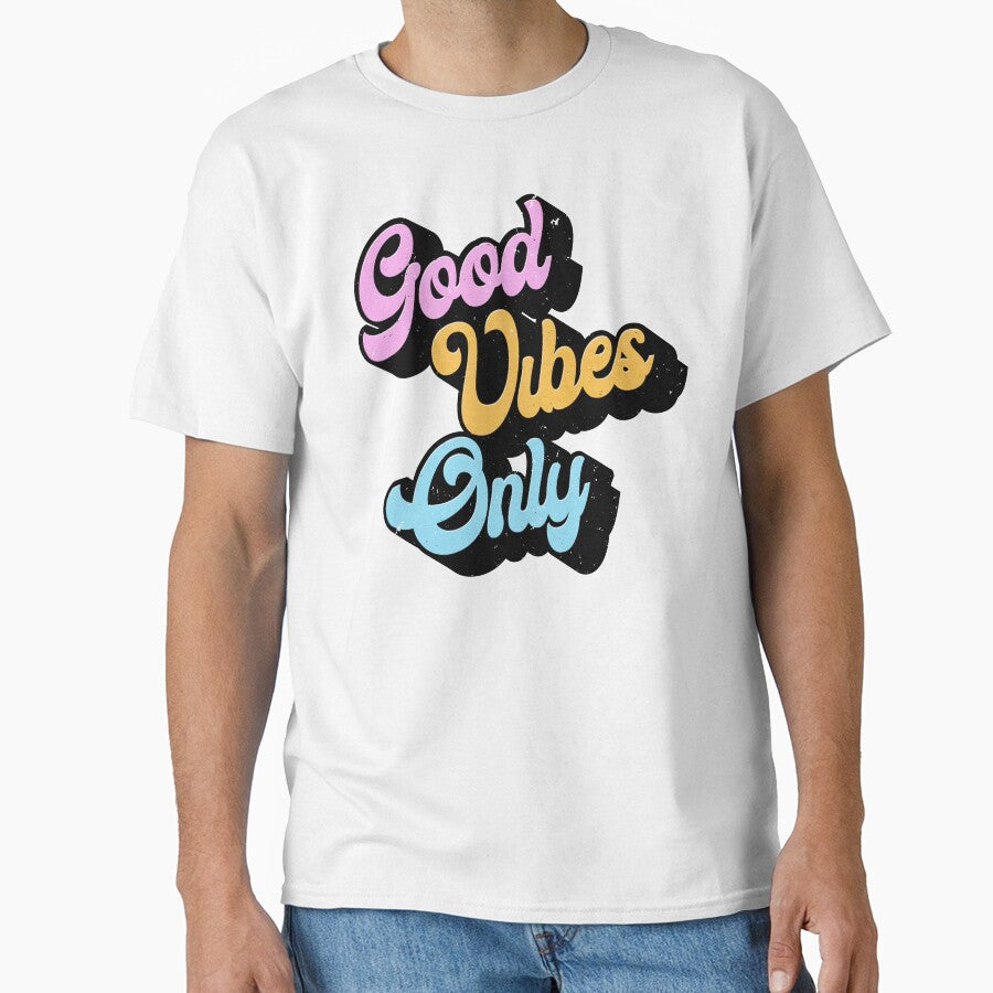 Good Vibes Only - Retro Groovy text by Luhmdesign
