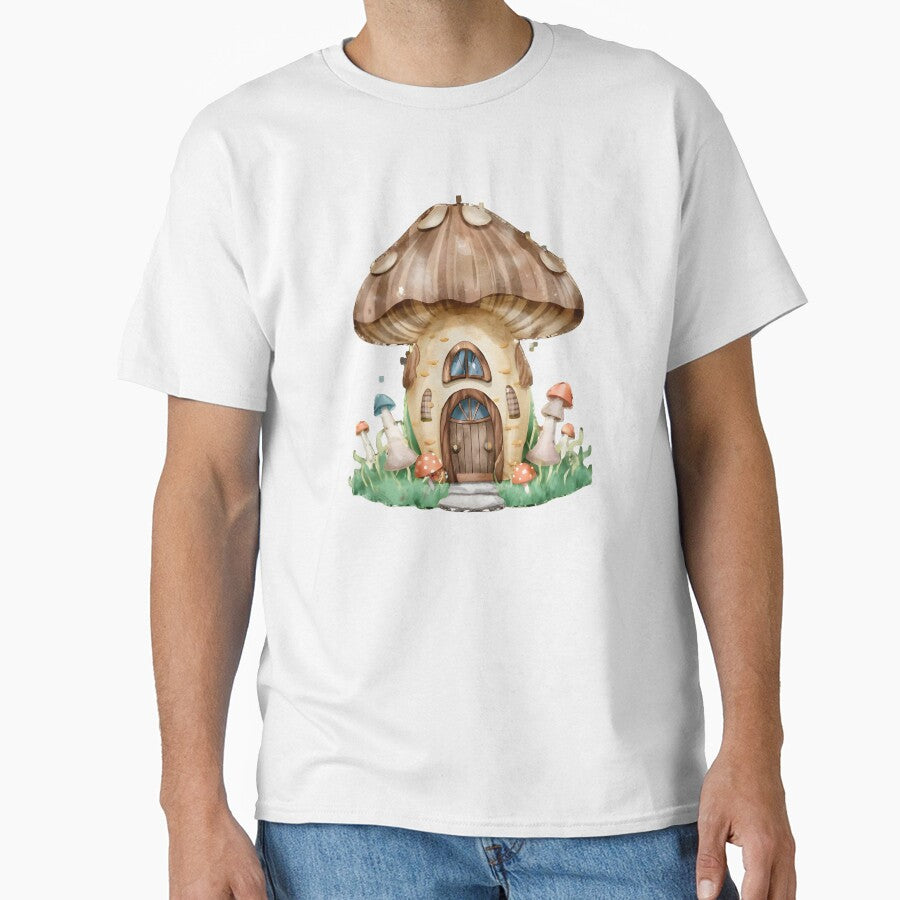 Whimsical Watercolor Mushroom House by Craft99