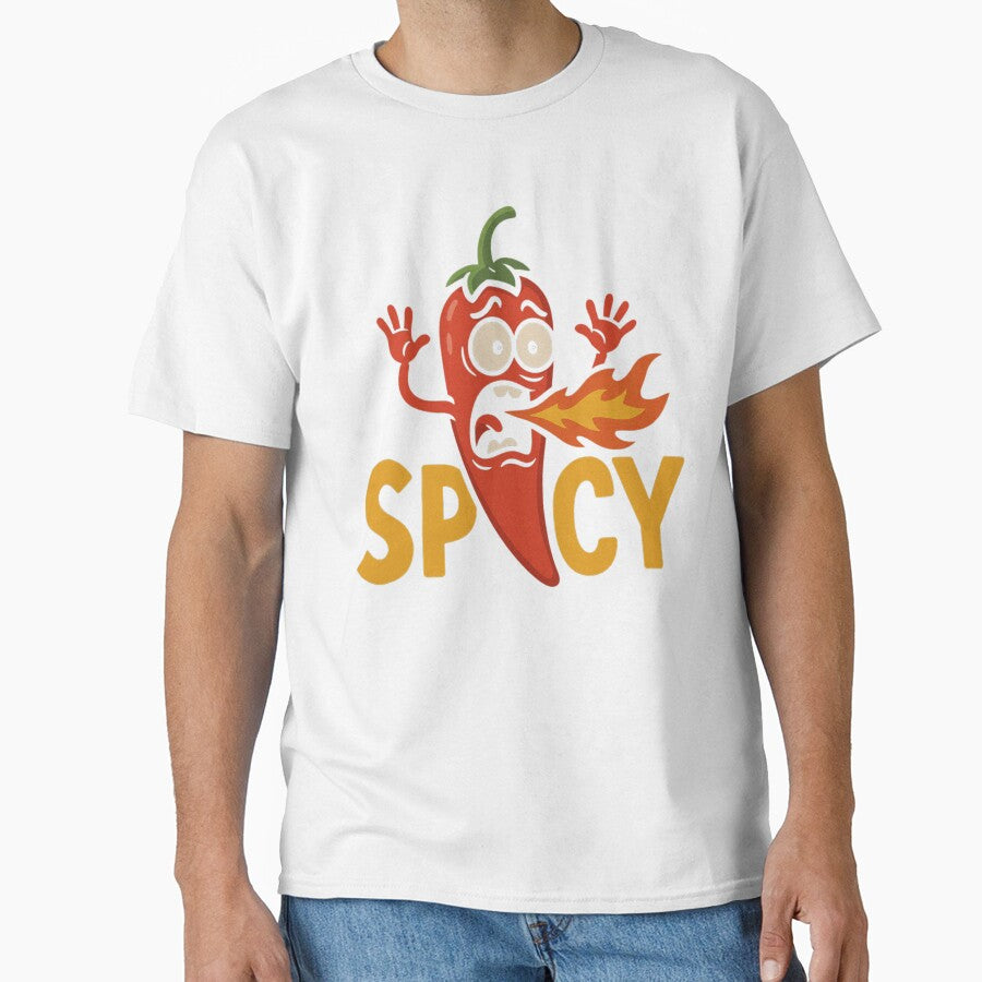 Funny Spicy Chili Pepper Breathing Fire by Adrian Kane