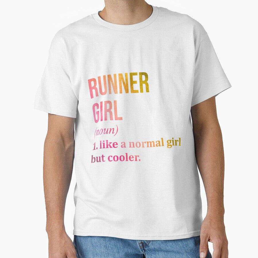 Runner Girl Funny Running Quote in Watercolo| Perfect Gift by sherricam