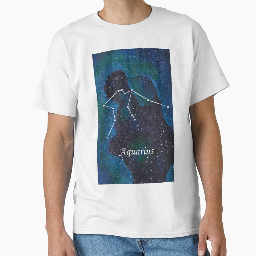 Aquarius Zodiac Sign Space Painting by CoryellArt