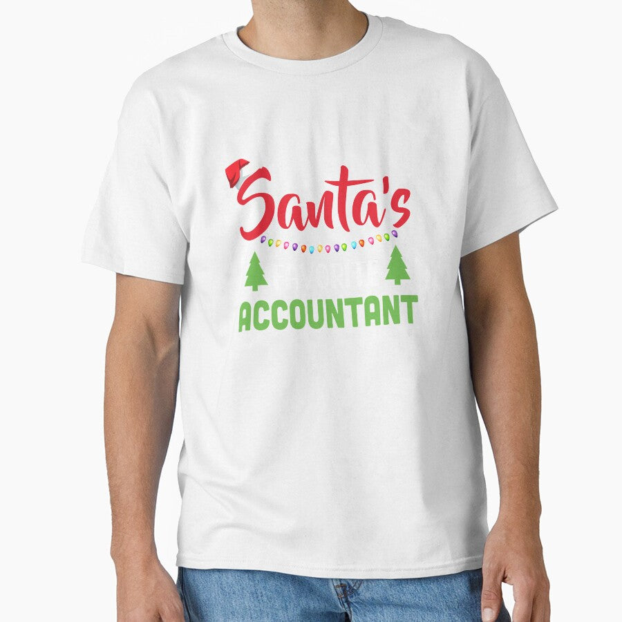 Santa's Favorite Accountant Funny Christmas Xmas Gifts by DanielleNicolet