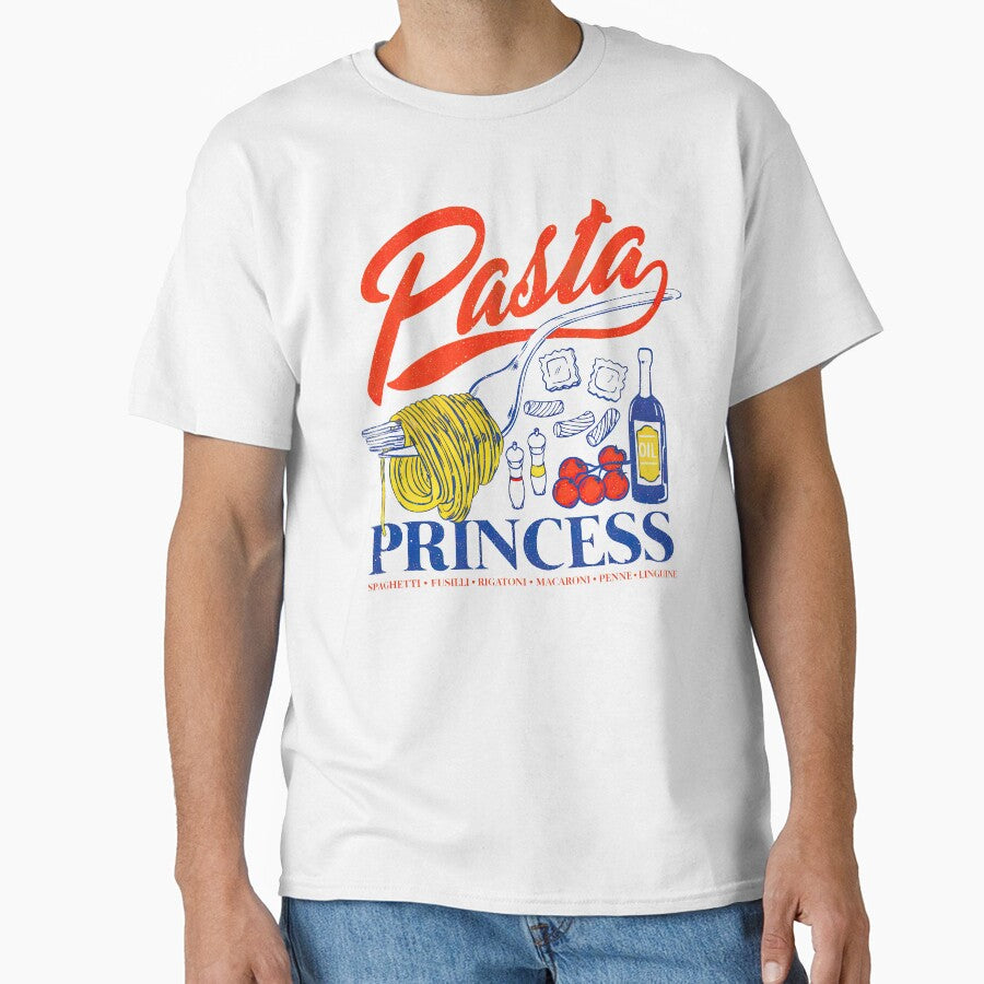 Pasta Princess Retro Italian Noodle Foodie Lover by SpookshowDesign