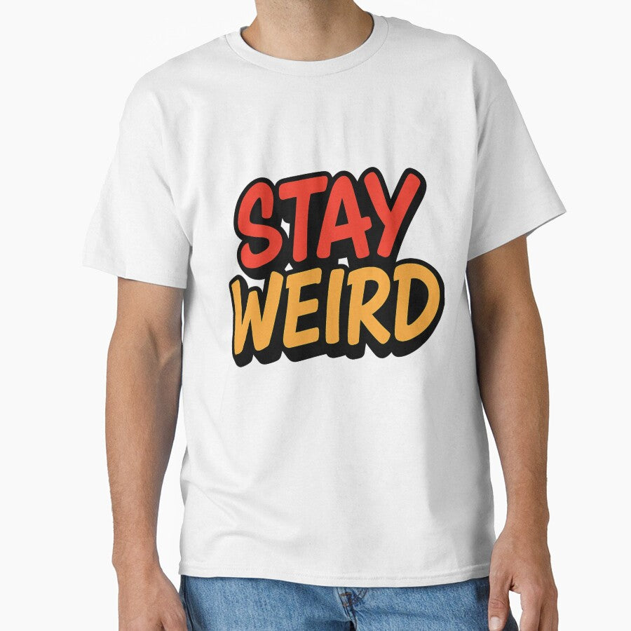 Stay Weird Graffiti Typography – Bold Urban Street Style Sticker & T-Shirt Design by RouniBoutique