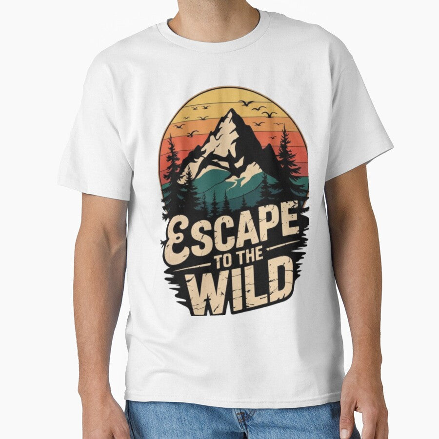 Escape to the Wild Retro Mountain  Art by CrystalCove11