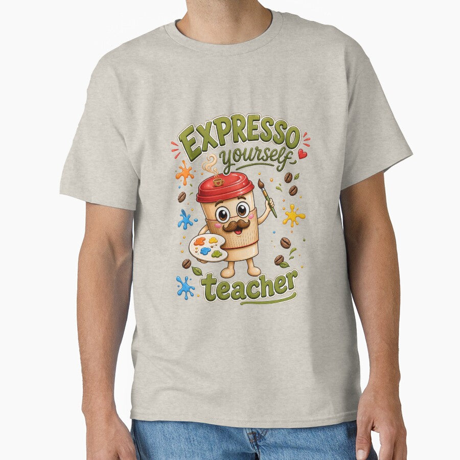Cute Art Teacher Coffee Gift | Expresso Yourself Teacher by Classroom Crew Studio