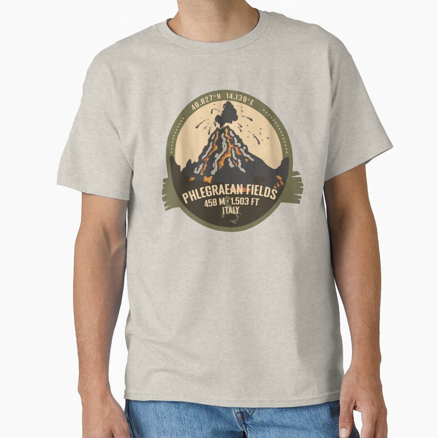 Phlegraean Fields, Naples, Italy, Volcano Retro Badge by mountainfad