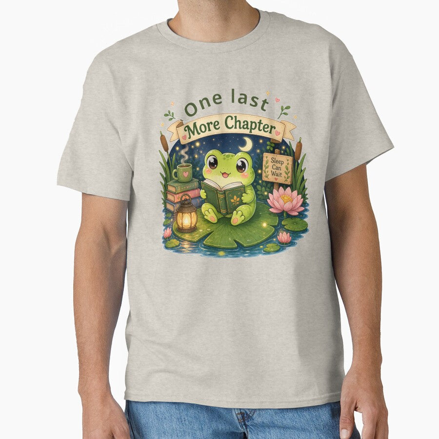 One Last Chapter – Cute Frog Reading at Night by MotylekAnia