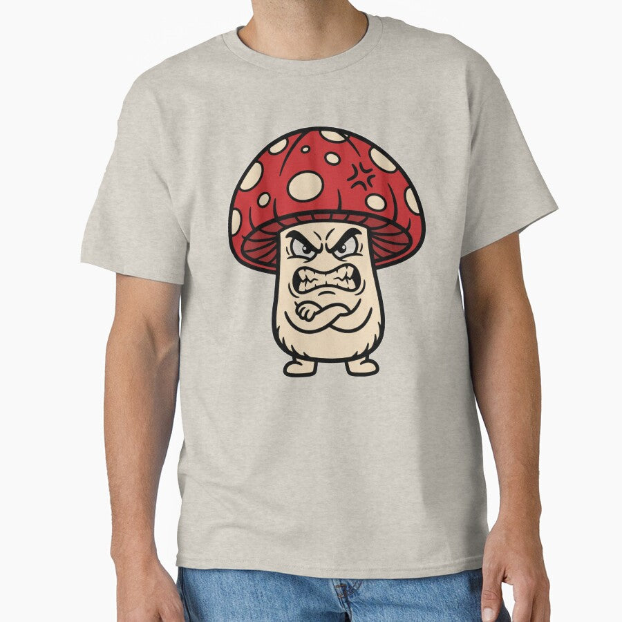 Angry Mushroom Character Cartoon | Funny Forest Creature Design by Rovano