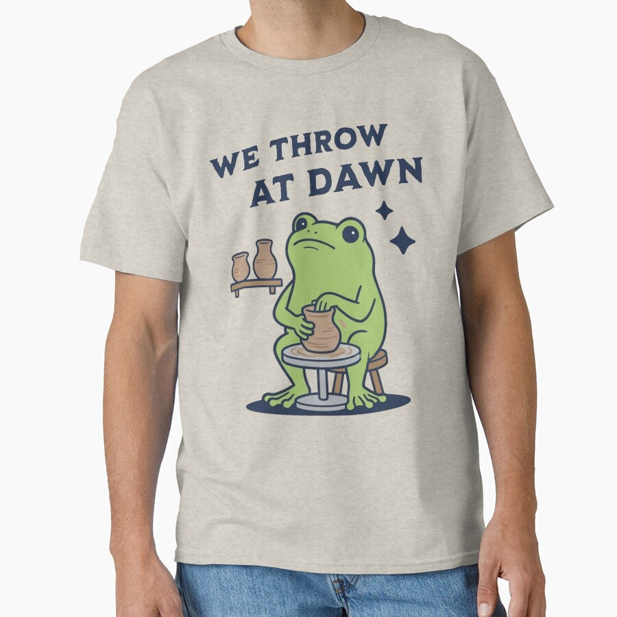 We Throw At Dawn Funny Frog Pottery Artist by d247