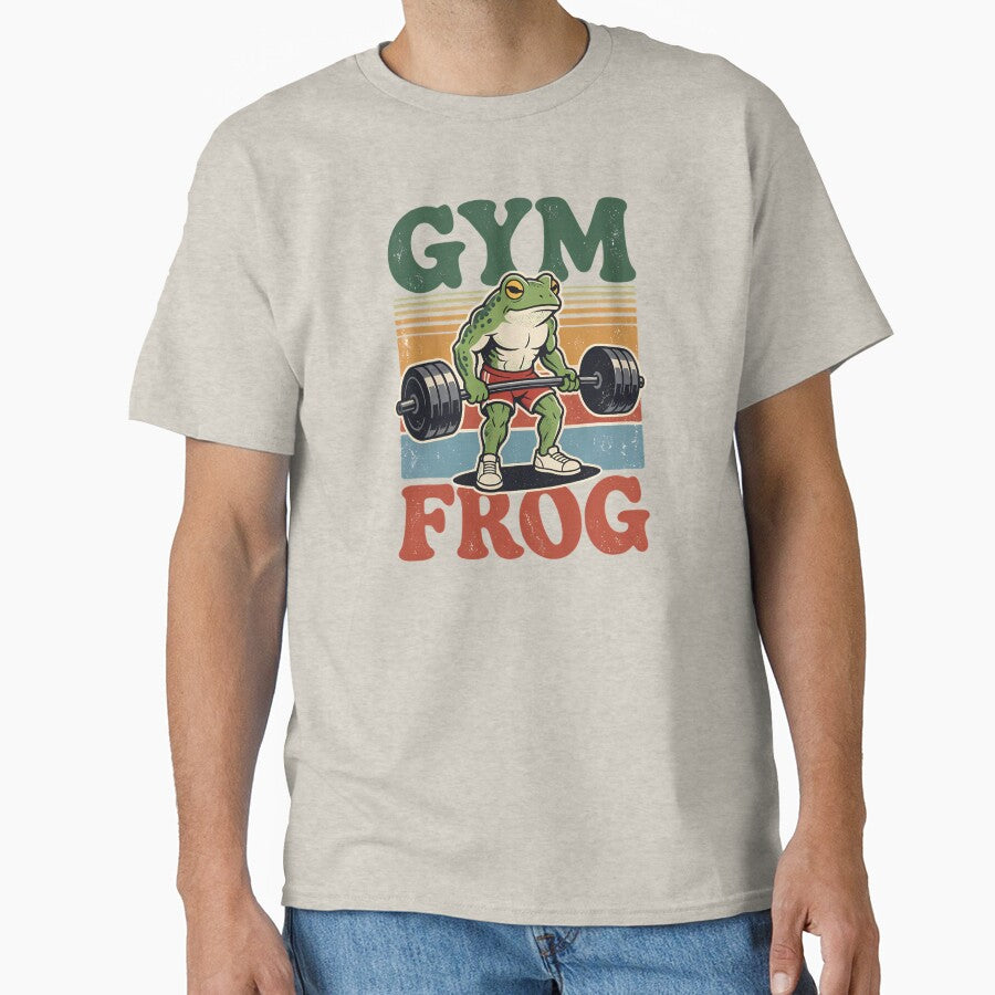 Gym Frog Vintage Retro Deadlift Weightlifting Funny by andromeda-redd