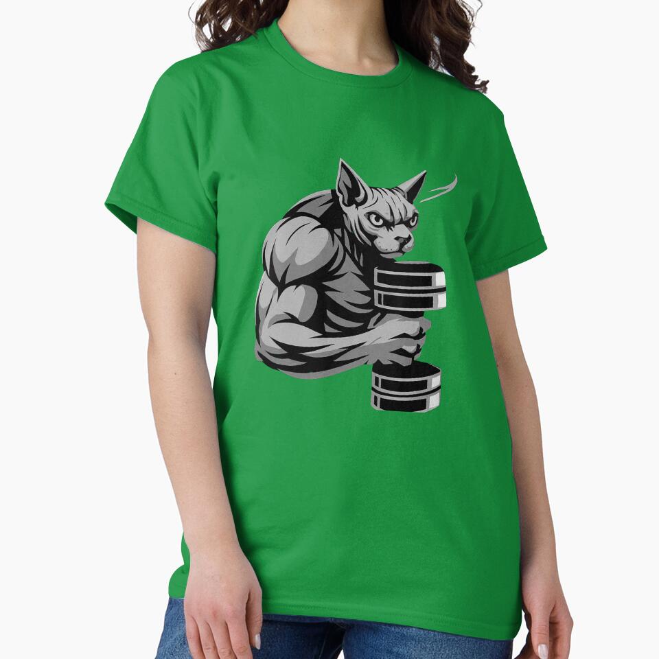 Cat Workout Motivation Gym Illustration by Emeearts