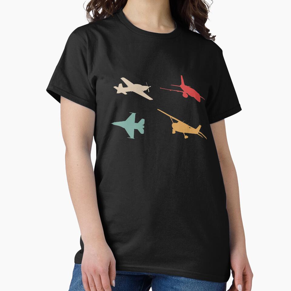 Multicolor Airplane plane Essential T-Shirt by buhnka