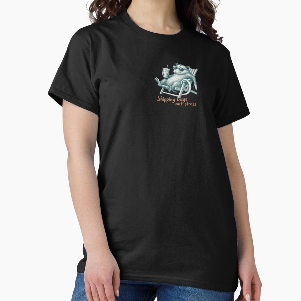 Shipping bugs not stress rat glasses chilling self aware intern humor by Black British  Designer - Photographer