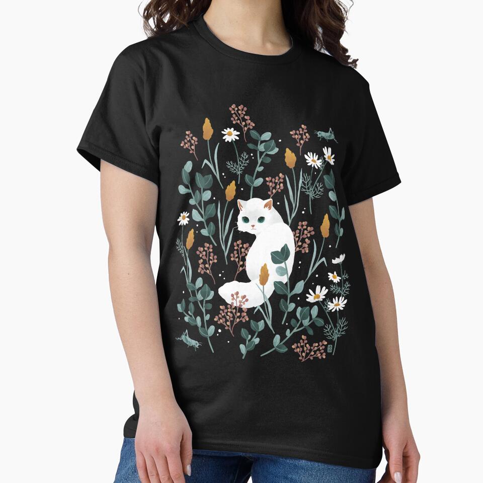 Cat in the meadow pattern 2 by freeminds