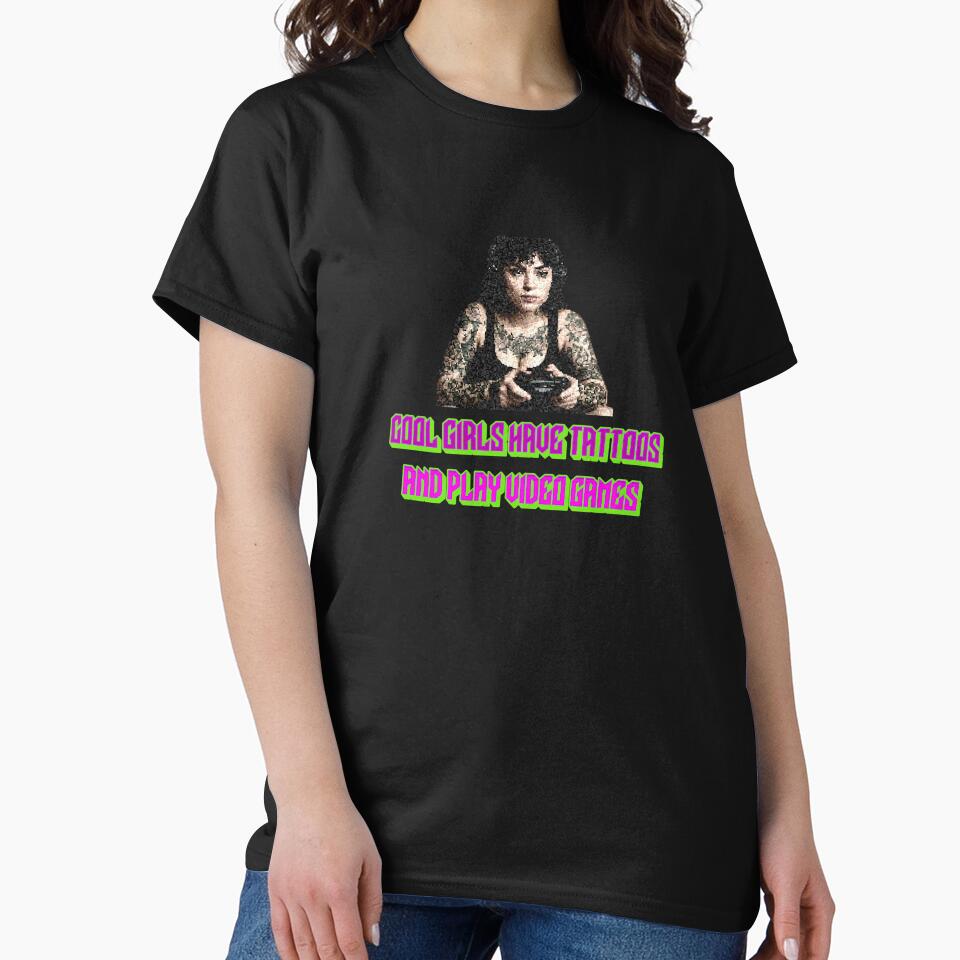 Tattooed Girl Gamer by FreakNRetro
