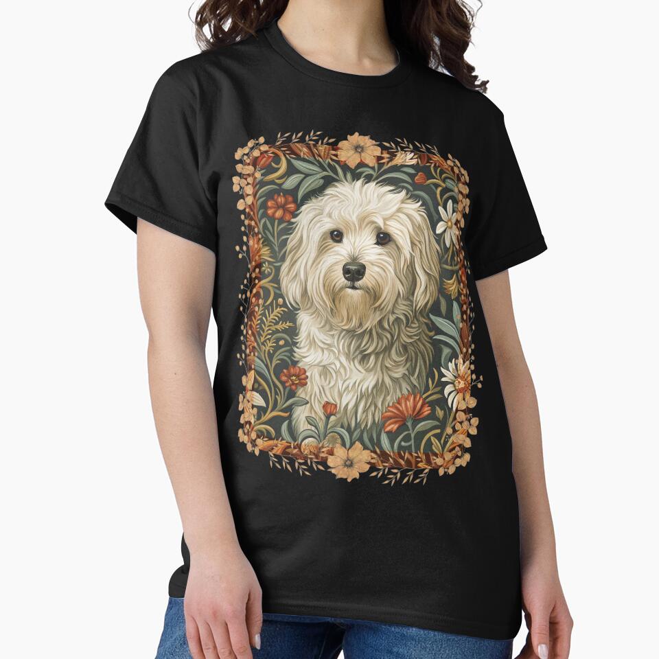 Cute White Shaggy Dog Havanese or Maltese by AntiqueImages