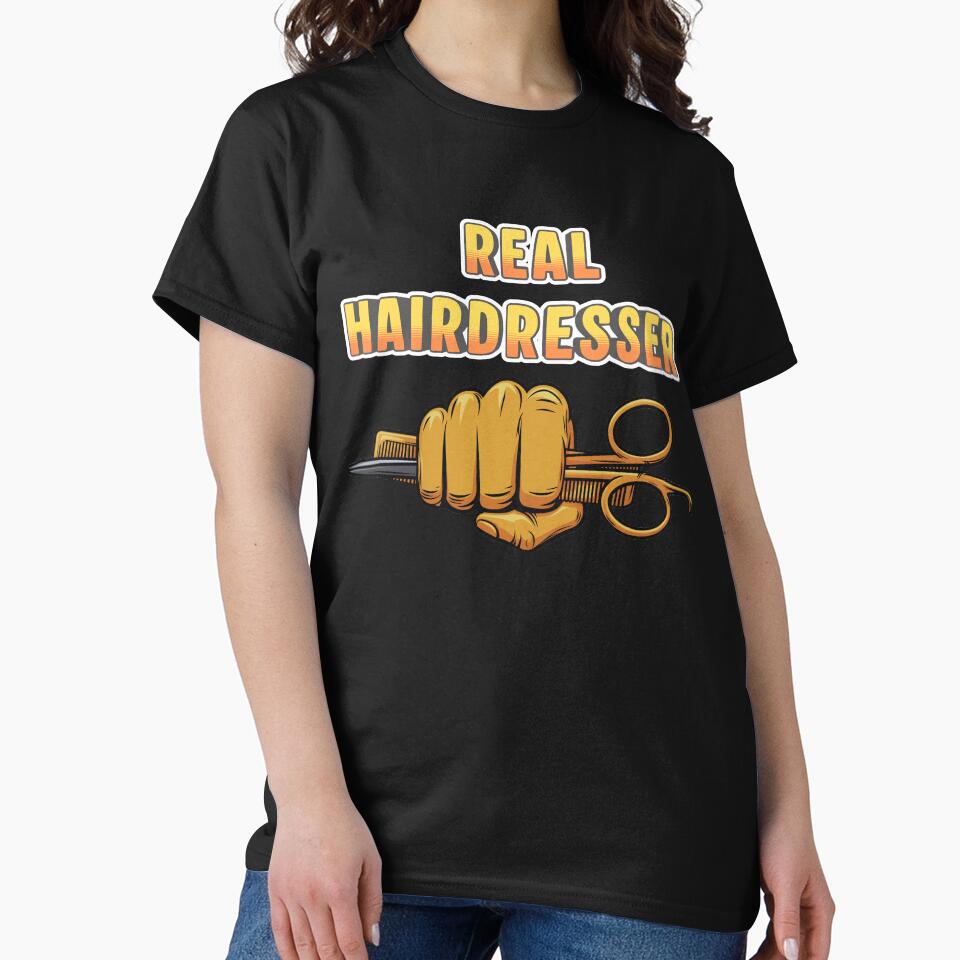 Real Hairdresser Barber Scissors And Comb Vintage Shirt by Operator Style Wear