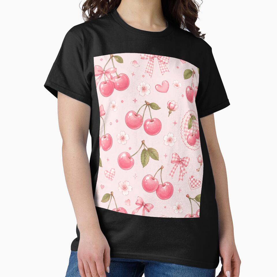 Pink Cherry Aesthetic Pattern by Aramdesing