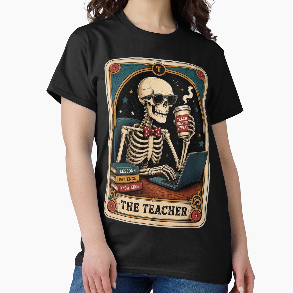 The Teacher Tarot Card Math Teacher English Funny Teacher by OlakunleOloroz