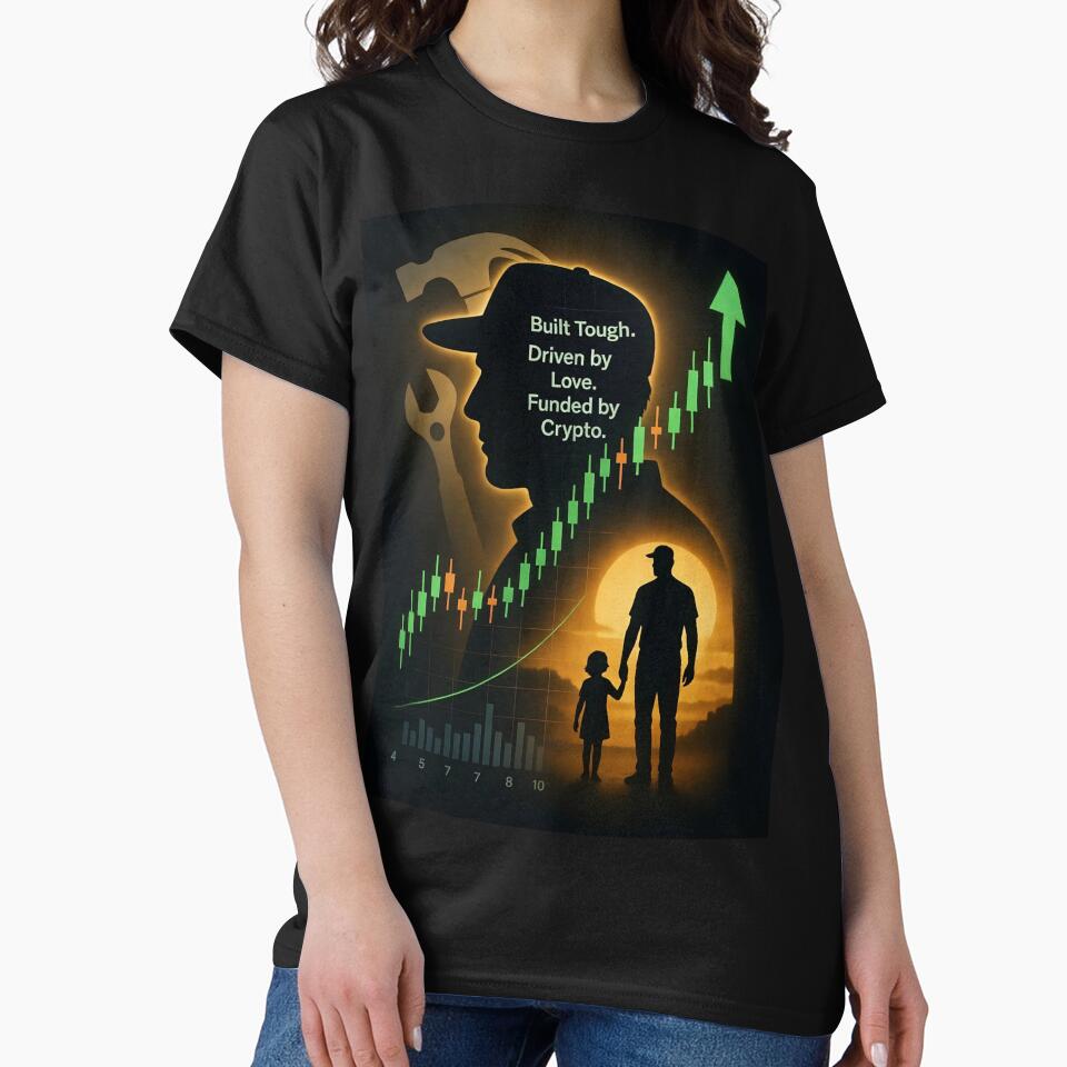 Built Tough Funded By Crypto Trading Dad Gift by Hazelartdesign