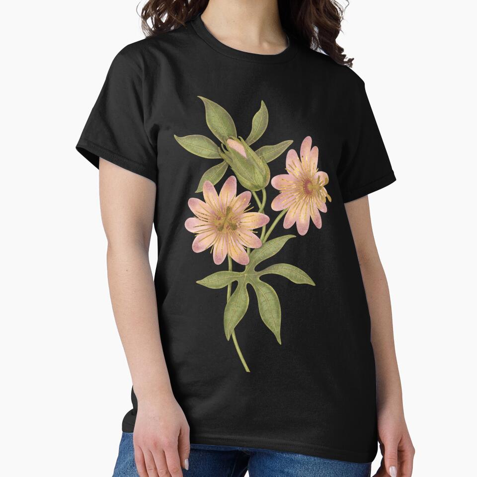Delicate Peach Wildflower Hellebore Botanical Stem Art by Grin Katalina Floral Patterns & Cozy Art