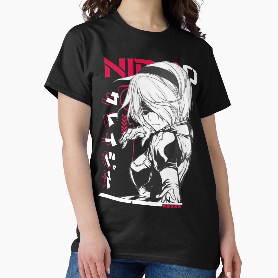 nier automata 2B Tshirt mask hoodie by [-A-] Industrie s