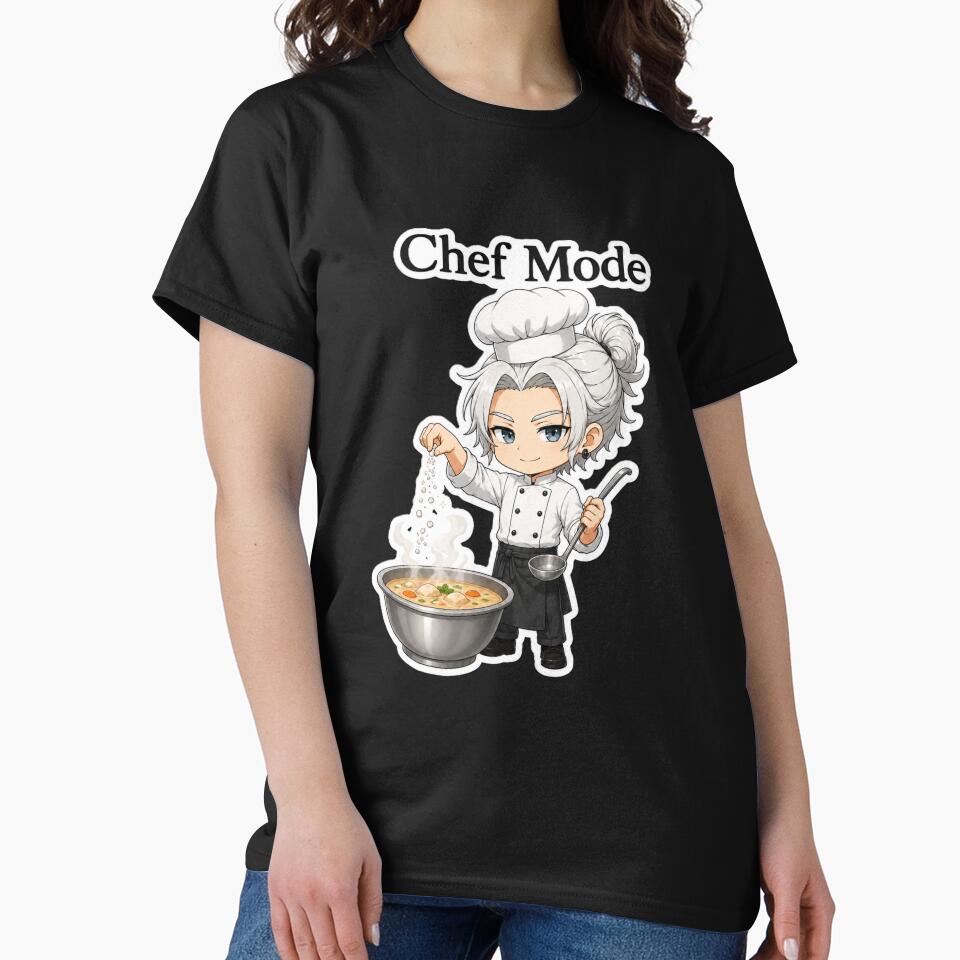 Copy of Cute Anime Chef Mode Cooking Soup - Funny Foodie Gift.Black version. by House of Rein