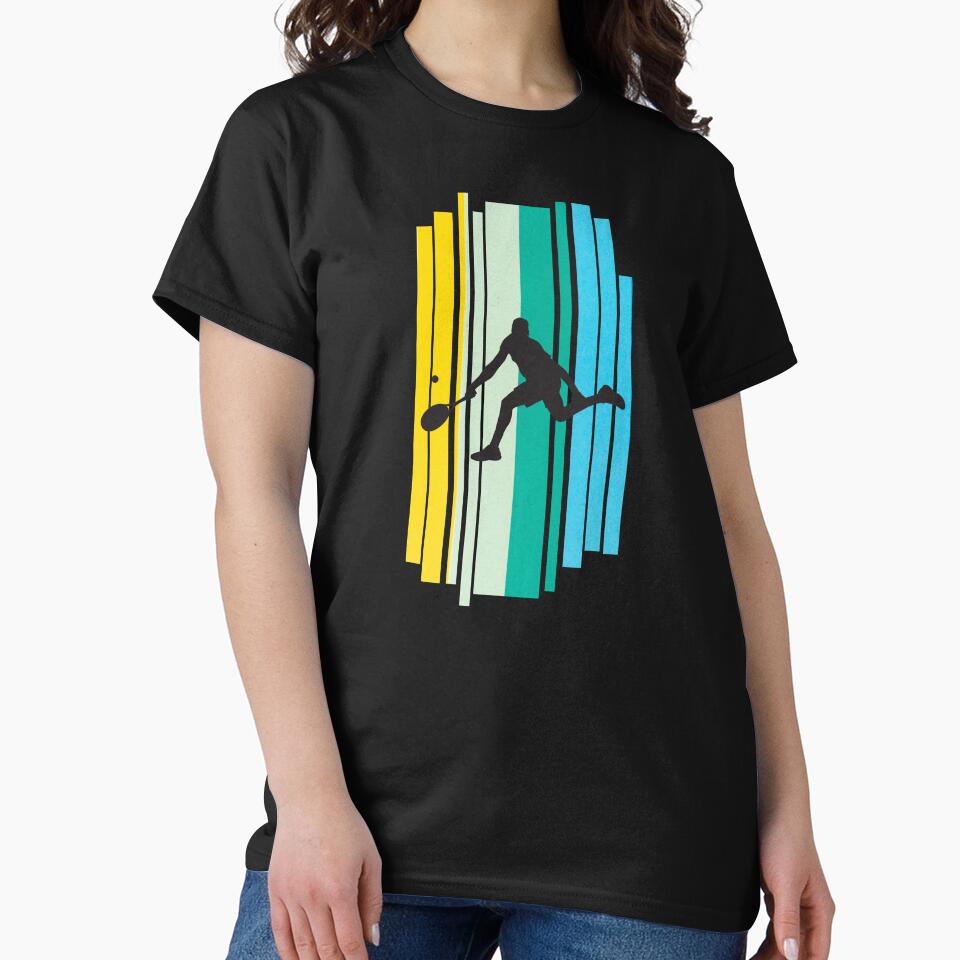 Vintage Tennis Player Silhouette | Retro Tennis Graphic Design by Rush2Buy
