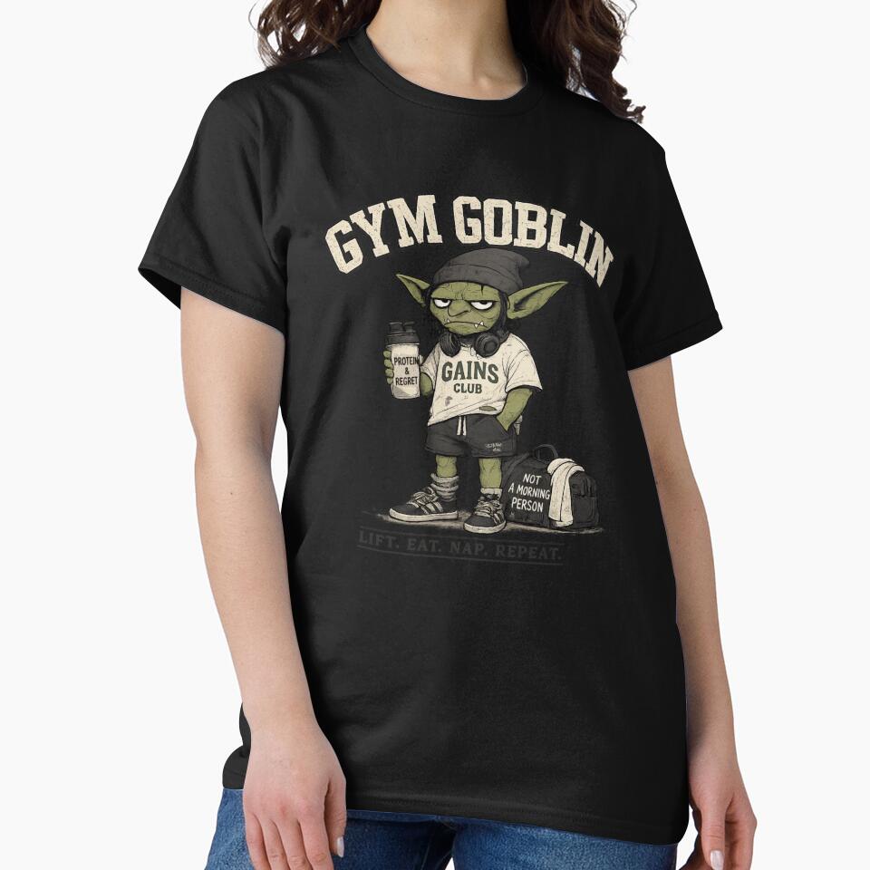 Gym Goblin Vintage T-Shirt Graphic for Fitness Lovers by RickE